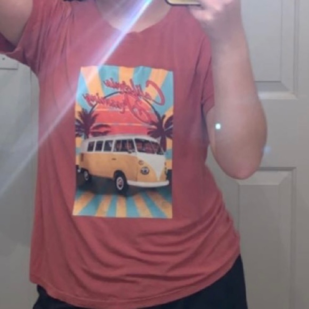 Pink graphic tee